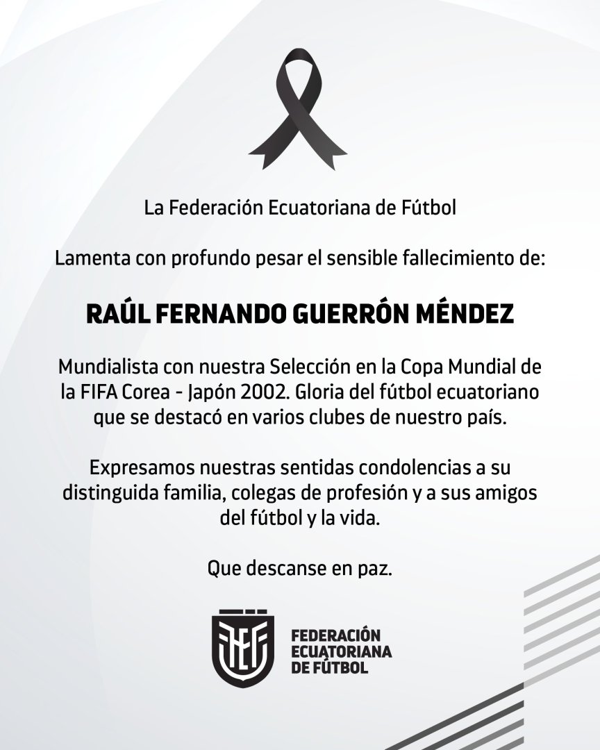 Comunicado de la Federación Ecuatoriana de Fútbol