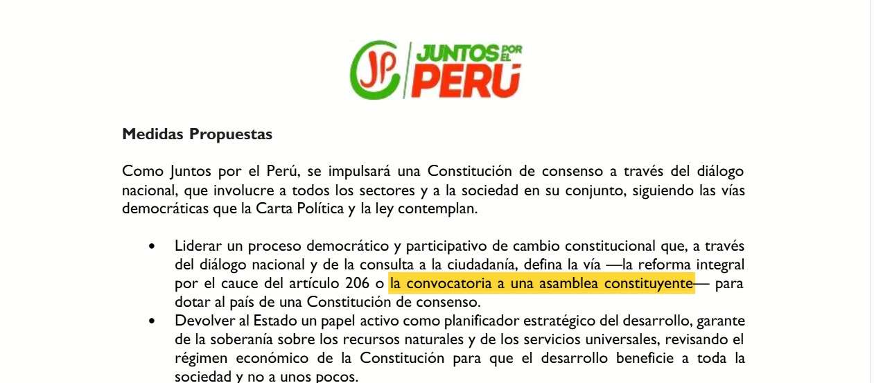 Propuesta de Asamblea Constituyente