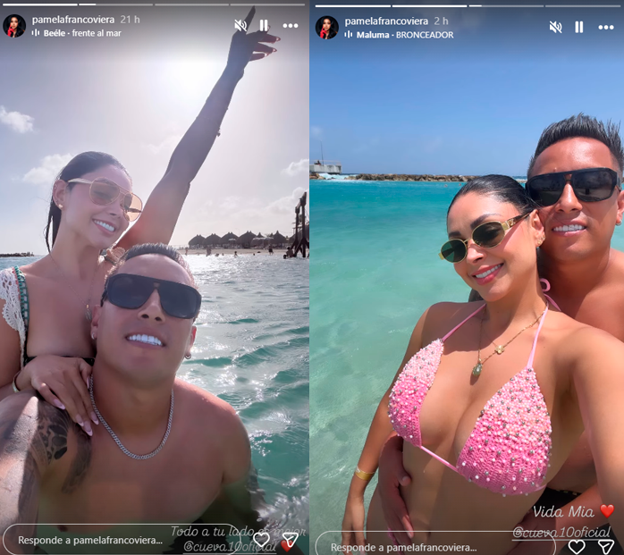 Pamela Franco y Christian Cueva en romántico viaje.