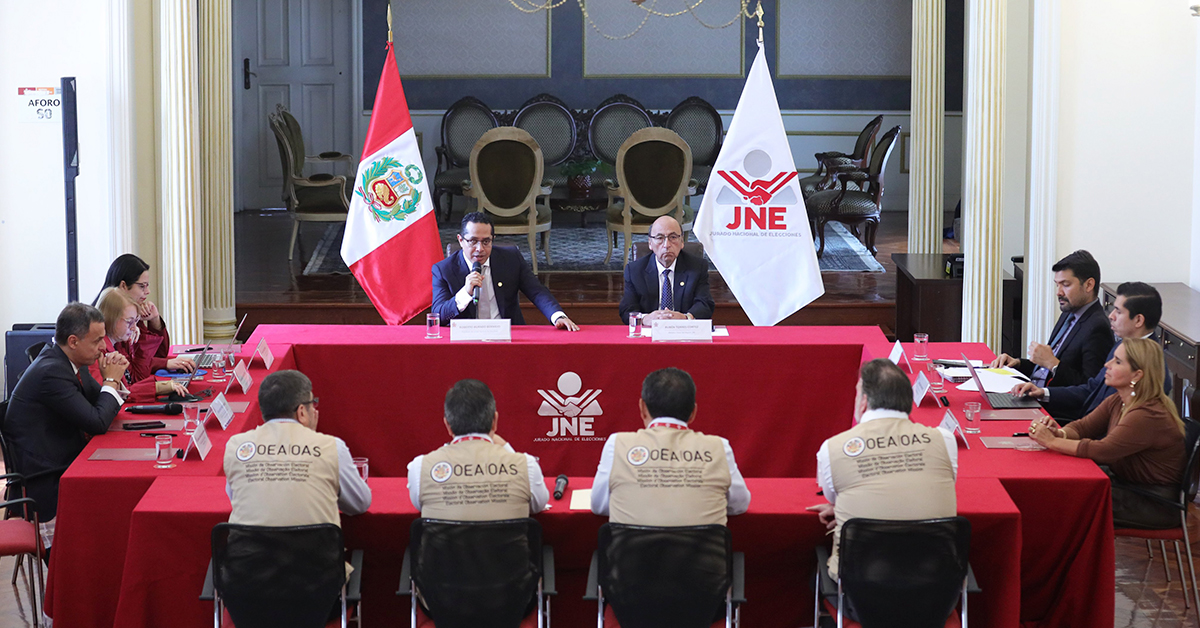 Misión de Observación de la OEA destaca labor del JNE para la segunda vuelta: 