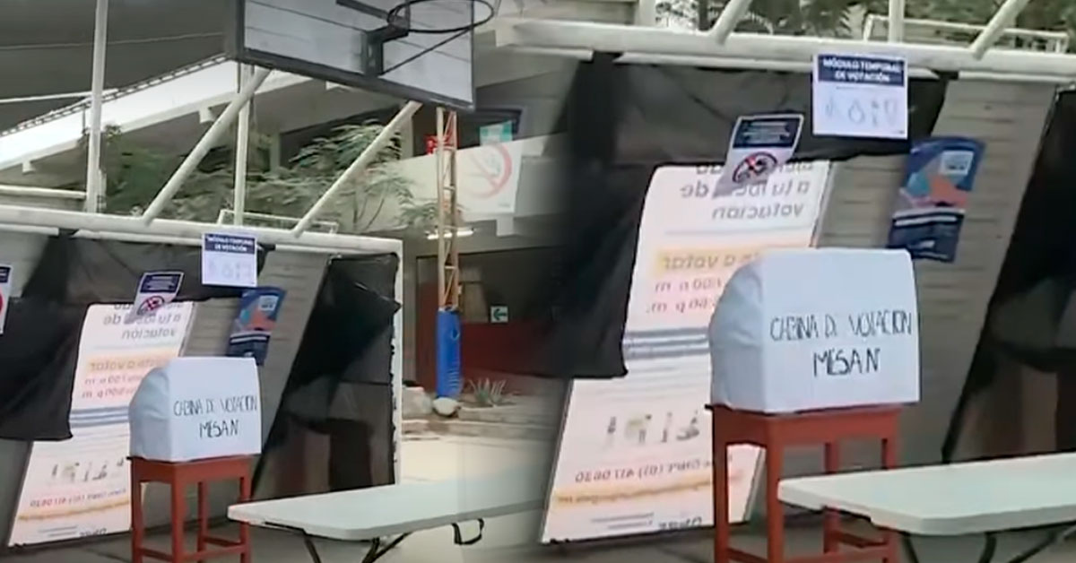 Segunda vuelta: Mesa de votación fue instalada en arco de ca