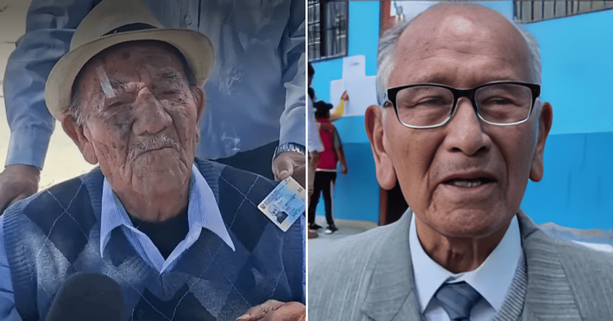 Segunda vuelta: Adultos mayores de 101 y 103 años acudieron 