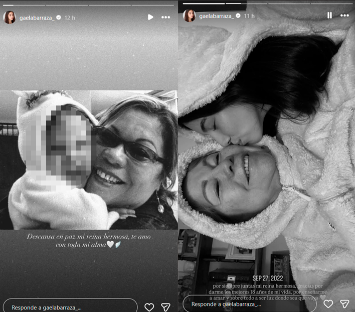 Gaela Barraza anuncia la muerte de su abuela, doña Martha Chervellini.