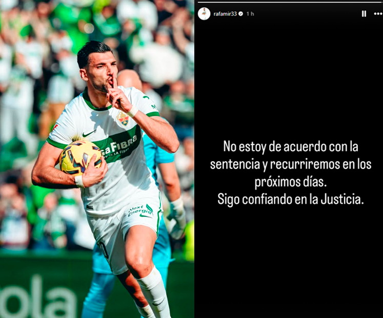 Rafa Mir se pronuncia tras condena de prisión en su contra.