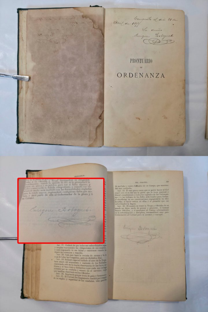 Libro pertenecía a Enrique Bolognesi, que murió en la Defensa de Lima