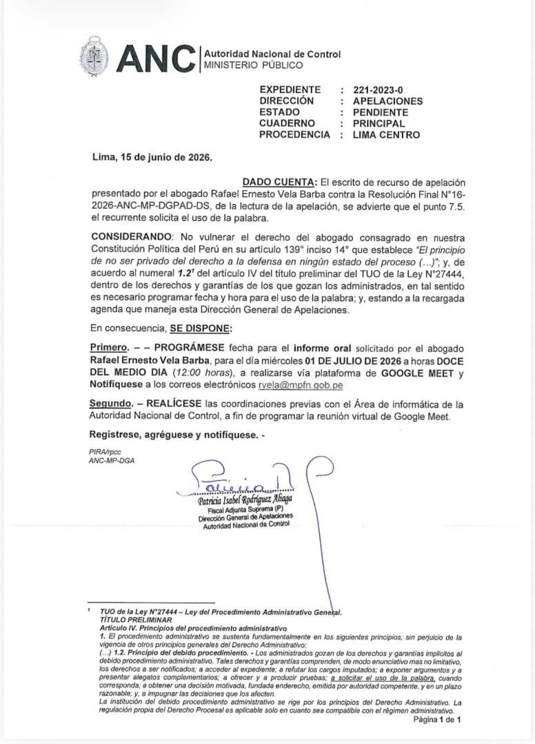 Convocatoria de audiencia