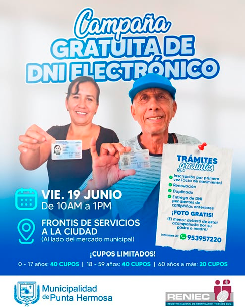 Campaña gratuita del DNIe en Punta Hermosa.
