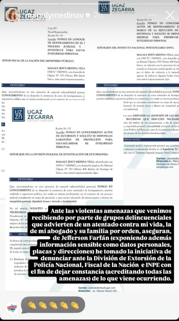 Captura Historia de Instagram Magaly Medina