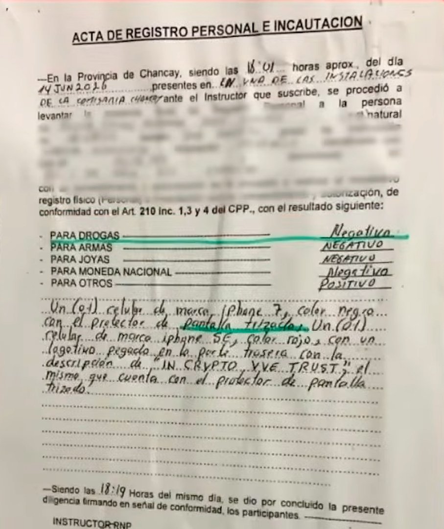Parte policial señala que los intervenidos no poseían drogas y solo dos celulares por parte del mayor.