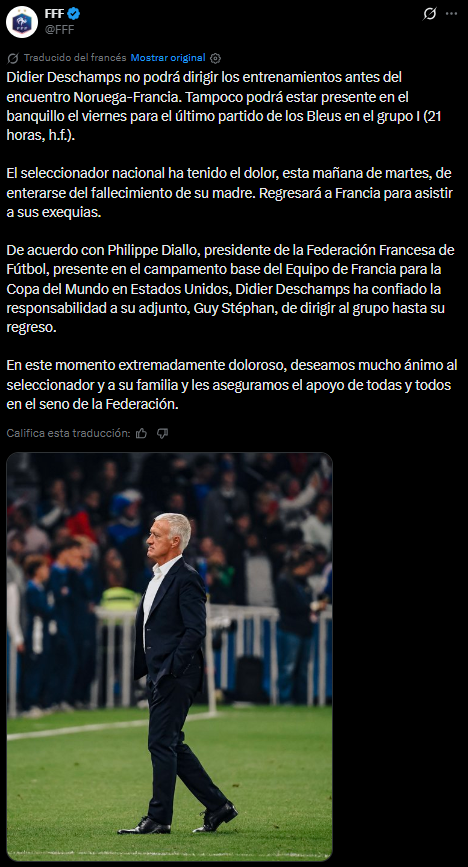 Comunicado de la FFF.