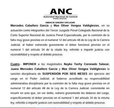 Comunicado de la ANC.