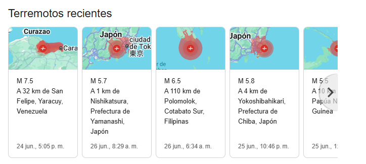 Temblor Google