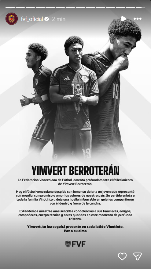 FVF confirma deceso de joven jugador.
