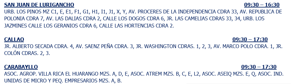 Sin electricidad del 30 de junio.