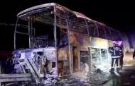 Choque e incendio de un autobús dejó al menos 8 muertos y más de 30 heridos: Esto se sabe