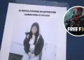 Adolescente desaparece tras contactar a desconocidos por juego Free Fire y familia teme que haya sido captada