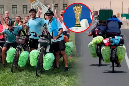 Los tres argentinos recorrieron hasta 17 pa�ses para llegar a la ciudad de Kansa