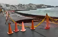 Alerta en San Bartolo: Fuertes oleajes provocan gran forado en el malec�n y obliga al cierre de acceso por un mes