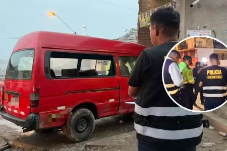 Lanzan bomba molotov a combi de 'Los Rojitos' en SJM