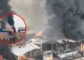Emergencia en Lur�n: Incendio de grandes proporciones consume f�brica en zona industrial del distrito