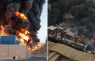 Emergencia en Lur�n: Incendio de grandes proporciones consume f�brica en zona industrial del distrito