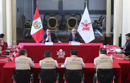 JNE se re�ne con Misi�n de Observaci�n de la OEA.