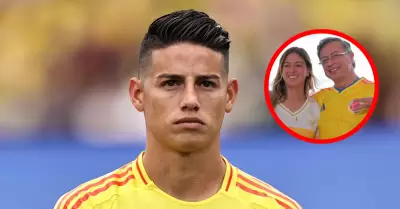 James Rodr�guez env�a mensaje a hija de Petro