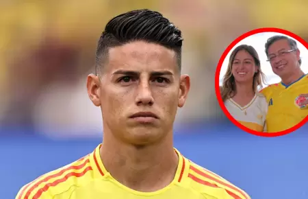 James Rodr�guez env�a mensaje a hija de Petro