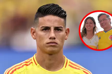 James Rodr�guez env�a mensaje a hija de Petro
