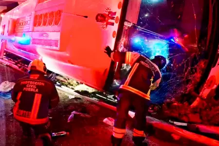 Accidente de autob�s con estudiantes dej� varios heridos.