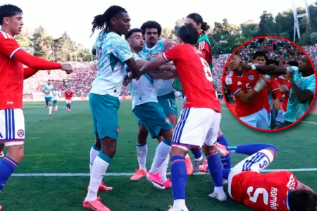 A segundos de acabar el primer tiempo, una falta encendi� la pelea