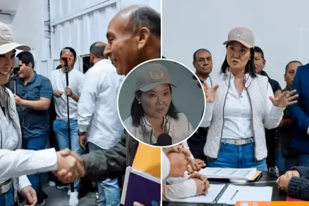 Keiko Fujimori sostuvo reuni�n con personeros en Villa El Salvador