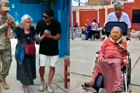 Adultas mayores no dudaron en votar pese a que para su edad ya es facultativo.
