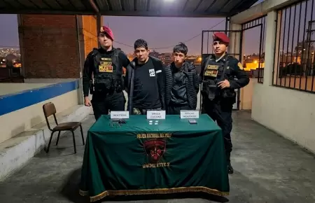 Haza�a policial en Ate.