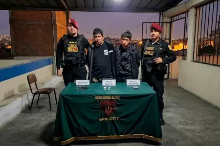 Haza�a policial en Ate.
