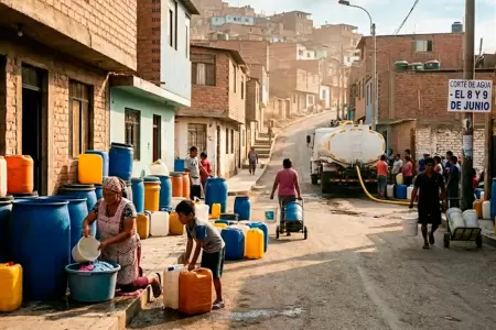 Corte de agua en Lima.