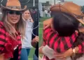�Entre l�grimas! Pamela L�pez se reencuentra con sus hijos y protagoniza EMOTIVA escena