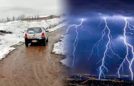 Senamhi advierte lluvia, granizo y descargas el�ctricas