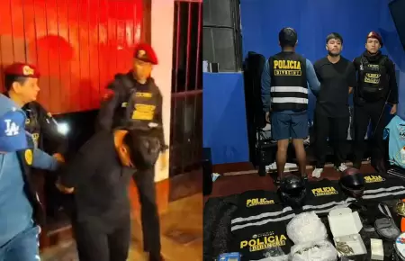 Capturan a extorsionador con 4 chalecos de la Polic�a Nacional
