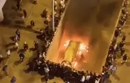 Combi de 'Los Rojitos' se incendió en San Juan de Miraflores a altura del bypass Ciudad de Dios