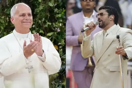 Pont�fice y cantante coincidieron durante sus respectivas giras en Espa�a.