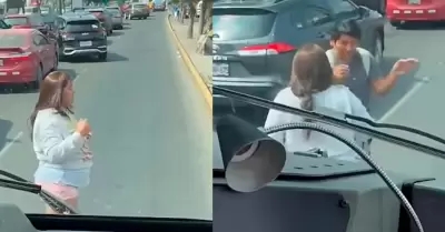 La situaci�n impidi� el tr�nsito veh�cular.