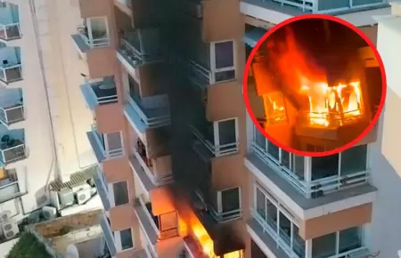 Incendio en edificio en Magaluf.