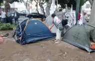 Municipio de Jesús María se disculpa con manifestantes de JP tras rociarles agua en el frontis del JNE