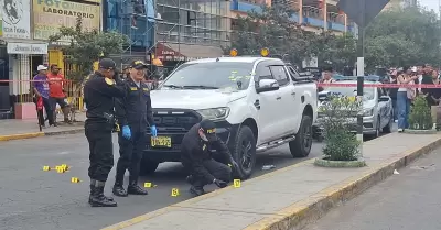 Balacera en centro hist�rico de Trujillo dej� dos heridos.