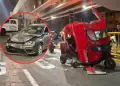 SJL: Violento accidente entre auto y mototaxi deja seis heridos, incluidos tres menores de edad