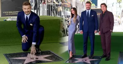 David Beckham recibe estrella en el Paseo de la Fama de Hollywood.
