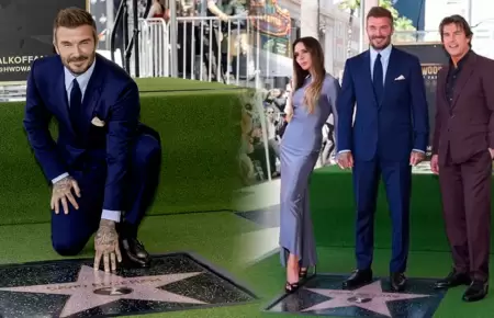 David Beckham recibe estrella en el Paseo de la Fama de Hollywood.