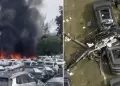 Tr�gico accidente a�reo: Al menos seis personas fallecen tras fuerte colisi�n entre dos helic�pteros