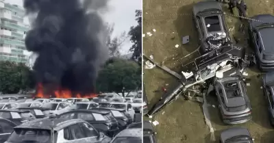 Al menos seis personas fallecen tras fuerte colisi�n entre dos helic�pteros